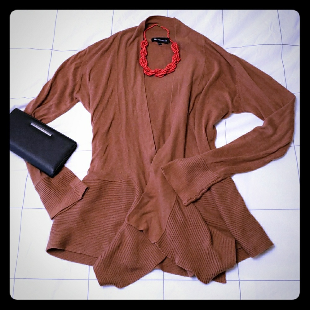 Camel wrap sweater